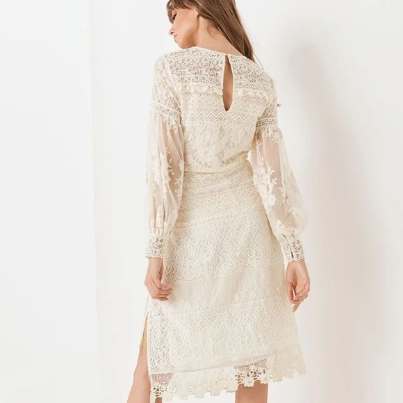 Spell & the Gypsy Collective Dawn Lace Belted Mid wedding Boho Romantic 2XS